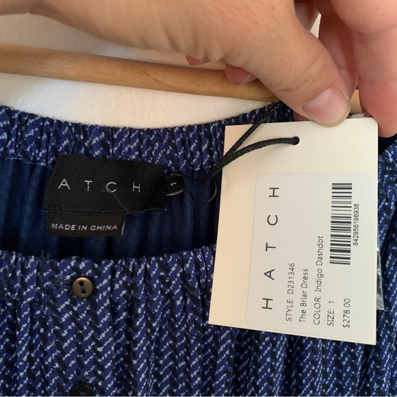 Hatch Maternity Briar Dress in Indigo Dot - Picture 5 of 6